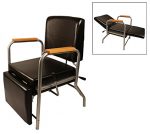 Wood Oak Arm Beauty Deluxe Reclining Shampoo Chair with Adjustable Leg rest  A-268
